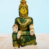 Varalakshmi Amman Idol With Green Gold Saree -Puja N Pujari