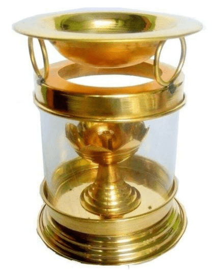 Brass Diffuser Oil Diya Lamp Akhand Diya - Puja N Pujari
