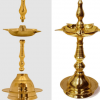 Brass Deepam Nilavilakku Kerala Lamp Pair- 6 Inch- Puja N Pujari