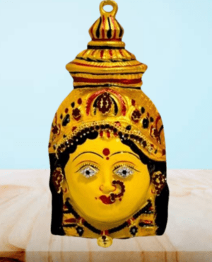 Varamahalakshmi Idol Gold and Pink Saree- Puja N Pujari