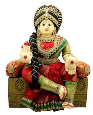 Varamahalakshmi Doll With Full Decoration In Red