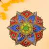 Kundan Stone Flower Design Acrylic Rangoli Set