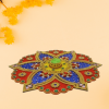 Kundan Stone Flower Design Acrylic Rangoli Set
