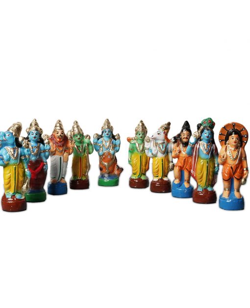 Dashavataram Golu Dolls Set OF 10-(6 inch HEIGHT) - Image 4