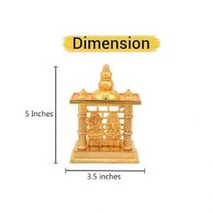 Gold Plated Laxmi Ganesha Temple Size