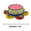 Stone Decoration Acrylic Rangoli with Tealight Candle Holder