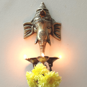 Brass diya, Ganesh Wall hanging, Diya oil lamp