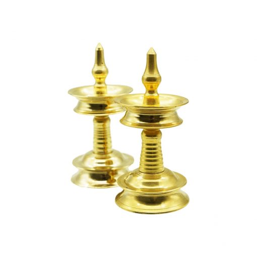 Puja N Pujari Nilavilakku Diya Kerala Brass Oil Lamp 8 Inch for Pooja Room