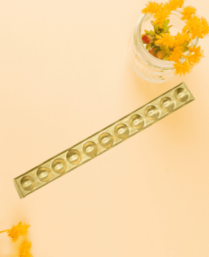 brass Ghee Diya Holder Rectangle Design-127gm
