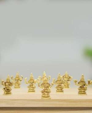 goddess ashta lakshmi brass Idols set