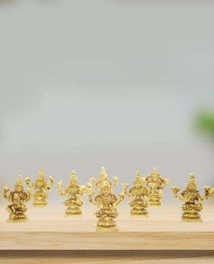 goddess ashta lakshmi brass Idols set