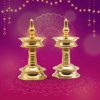 Puja N Pujari Nilavilakku Diya Kerala Brass Oil Lamp 8 Inch for Pooja Room