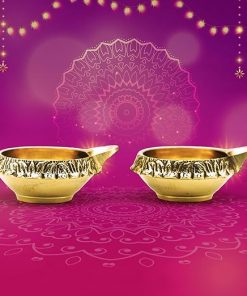 Kubera Gold Brass Diya (Set of 2)