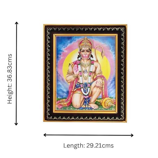 Wall Hanging Hanumanji Photo Frame Sitting Posture - Image 3