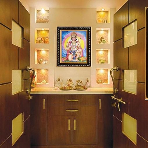 Wall Hanging Hanumanji Photo Frame Sitting Posture - Image 2