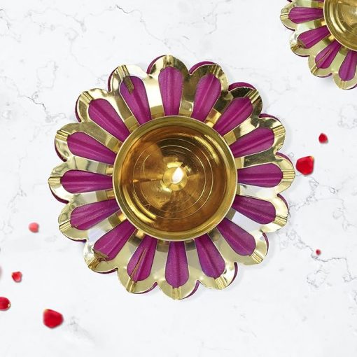 Lotus Brass Diya for Puja Oil Lamp - Image 4
