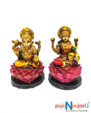 Antique Design Lakshmi Ganesha Showpiece Idol