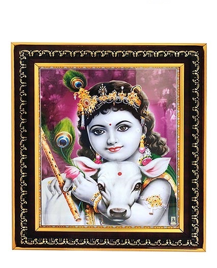 krishna with cow, cow and krishna, pujanpujari online shopping