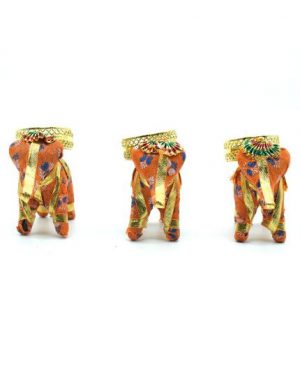 Beautiful Elephant Tealight Holders (Orange)