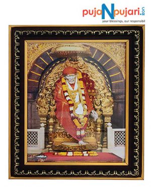 sai baba photo frame, photo frame sai baba, pujanpujari online shopping