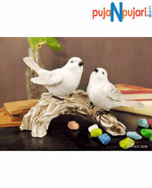 Pigeon Love Birds Couple Showpiece- Puja N Pujari