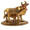 Brass Kamadhenu Cow and Calf Idol