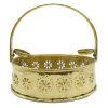 Brass Puja Flower Basket for Temple with Handle