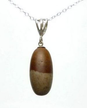 Brown Narmada Shiva Lingam Pendant