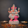 Eco-Friendly-Clay-Ganesha-in-Pink-color--1.3-Feet