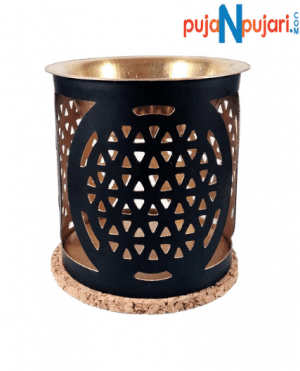 Flower of Life Exotic Brass Oil Burner