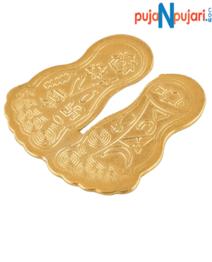 Gold Plated Laxmi Charan Paduka