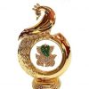 Gold Plated Peacock Shape Ganesh God Idol