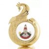 Gold Plated Peacock Shaped Tirupati Balaji Car Dashboard