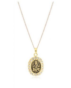 Golden Plated Diamond Ganesh Pendant