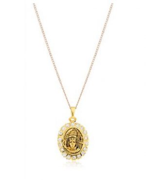 Golden Plated Diamond Shiva Pendant