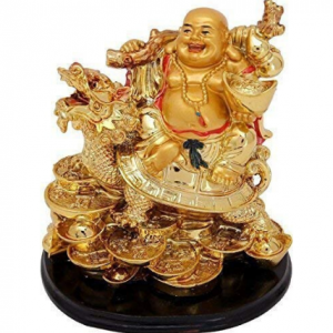 Laughing Buddha with Dragon Boat