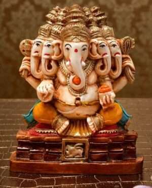 Little Panchamukhi Sitting Ganesha Idol