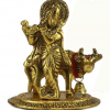 Lord Krishna playing Flute with Golden Cow