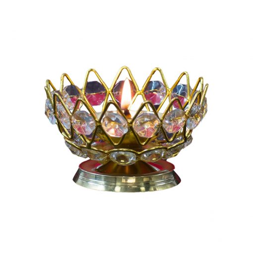 Lotus Design Crystal Diya Akhand Jyoti - Image 5
