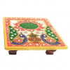 Marble Peacock Design Pooja Chowki