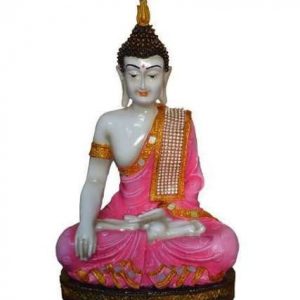 Meditating Buddha Statue – Pink
