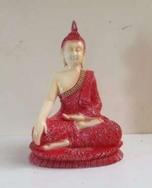 Meditating Buddha Statue – Red