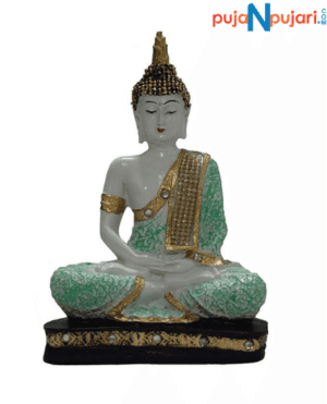 Meditation Buddha Idol Green Color