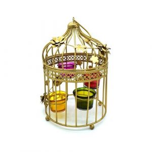 Metal Bird Cage TeaLight Candle Holder Hanging