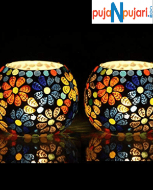 Moroccan Glass Mosaic Tealight Candle