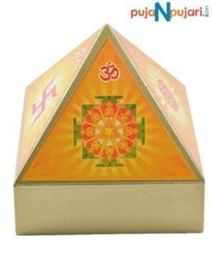 Om Sticker Vastu Wooden Pyramid
