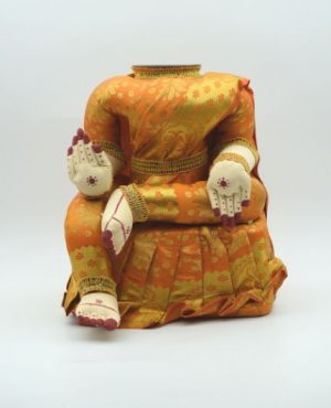Orange and Gold Saree Varalakshmi Doll