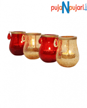 Orchard Crackle Tea Light Holders