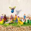 Plastic Christmas Nativity Crib Set