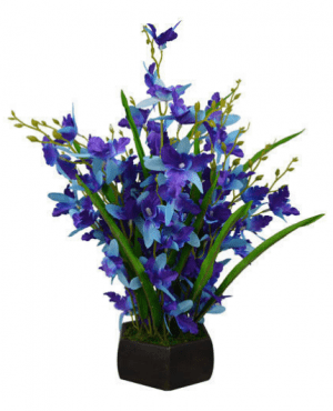 Plastic Flowers with Pot